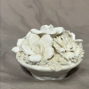 Vintage Lenwile Ardalt Porcelain Floral Candle Holder – 1960s, Japan